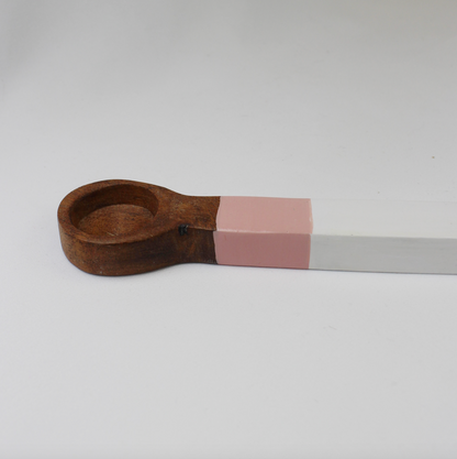 Wooden Color Block Teaspoons
