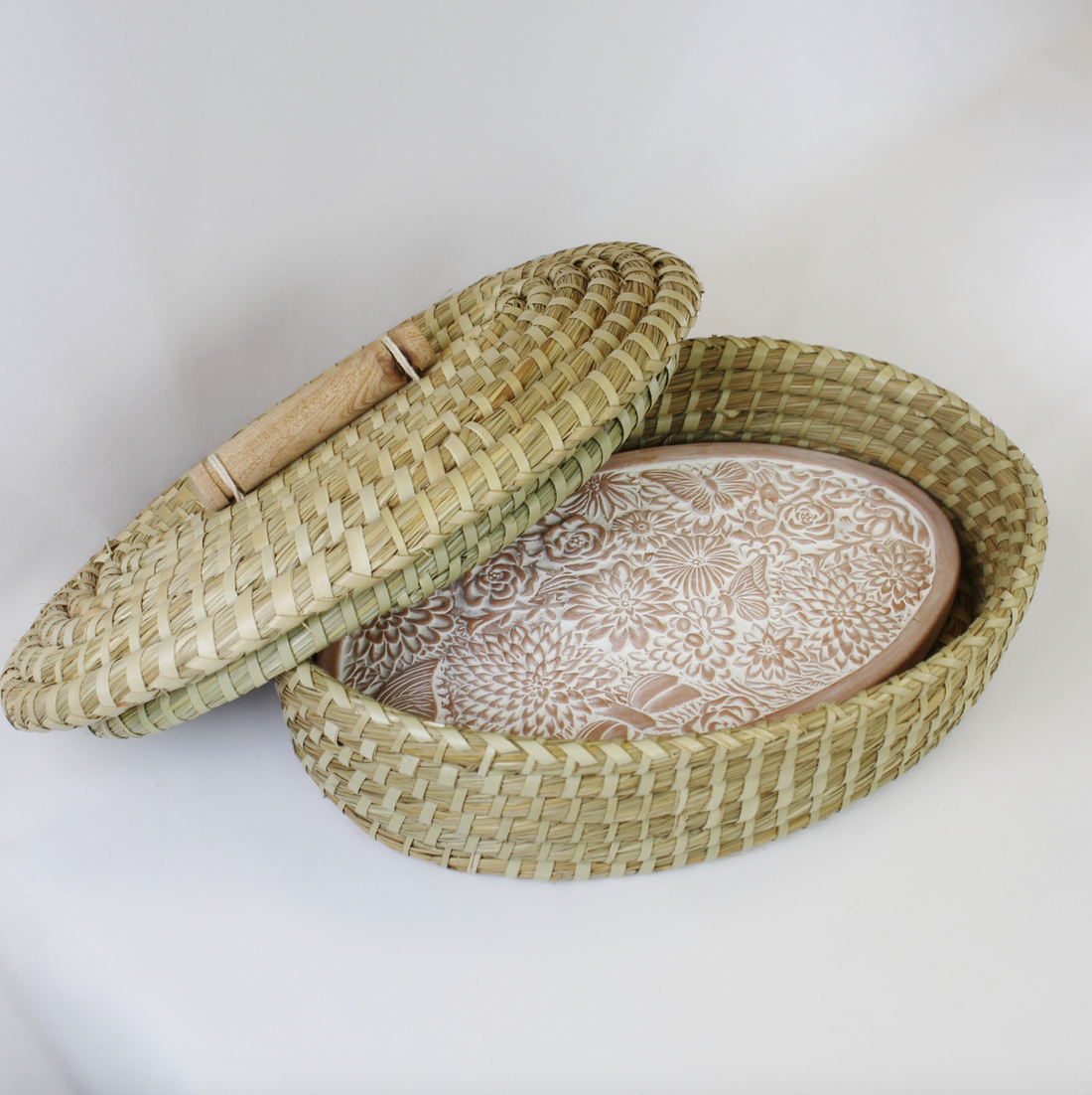 Butterfly Garden Breadwarmer with Lid