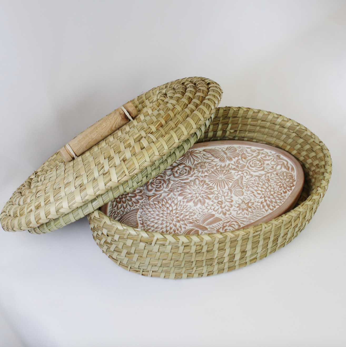 Butterfly Garden Breadwarmer with Lid