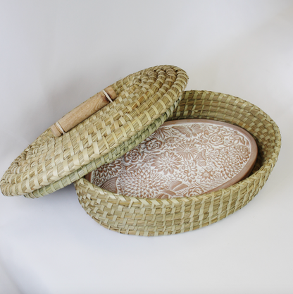 Butterfly Garden Breadwarmer with Lid