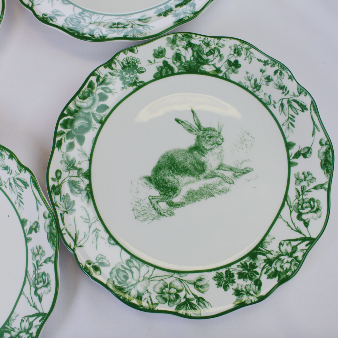 Le Jardin Green Rabbit Salad Plate