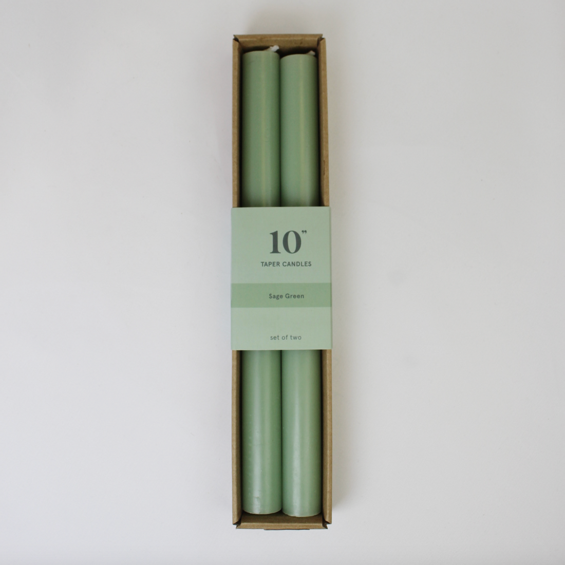 Sage Green Taper Candle