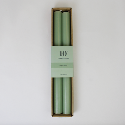 Sage Green Taper Candle