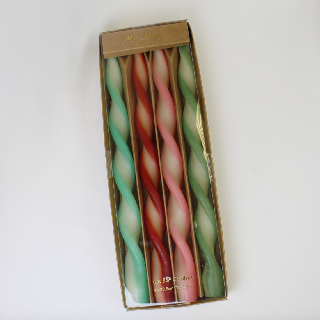 Assorted Stripe Twist Candles