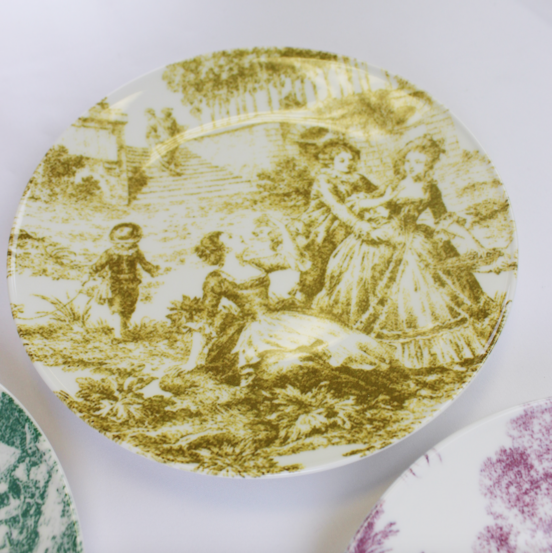 Stoneware Toile Plate