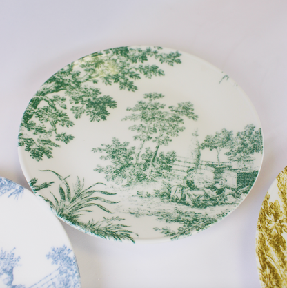 Stoneware Toile Plate