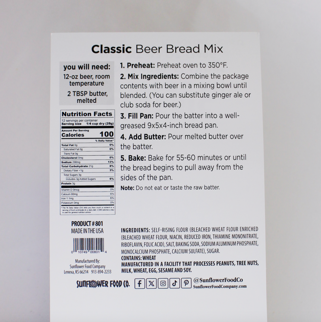 Classic Beer Bread Mix