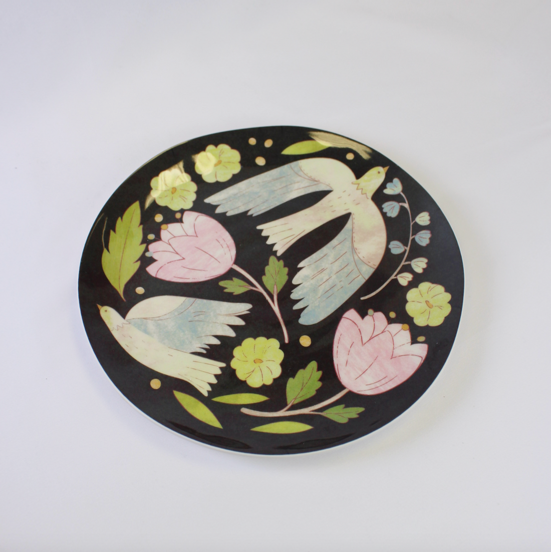 Folklore Bird Melamine Plate
