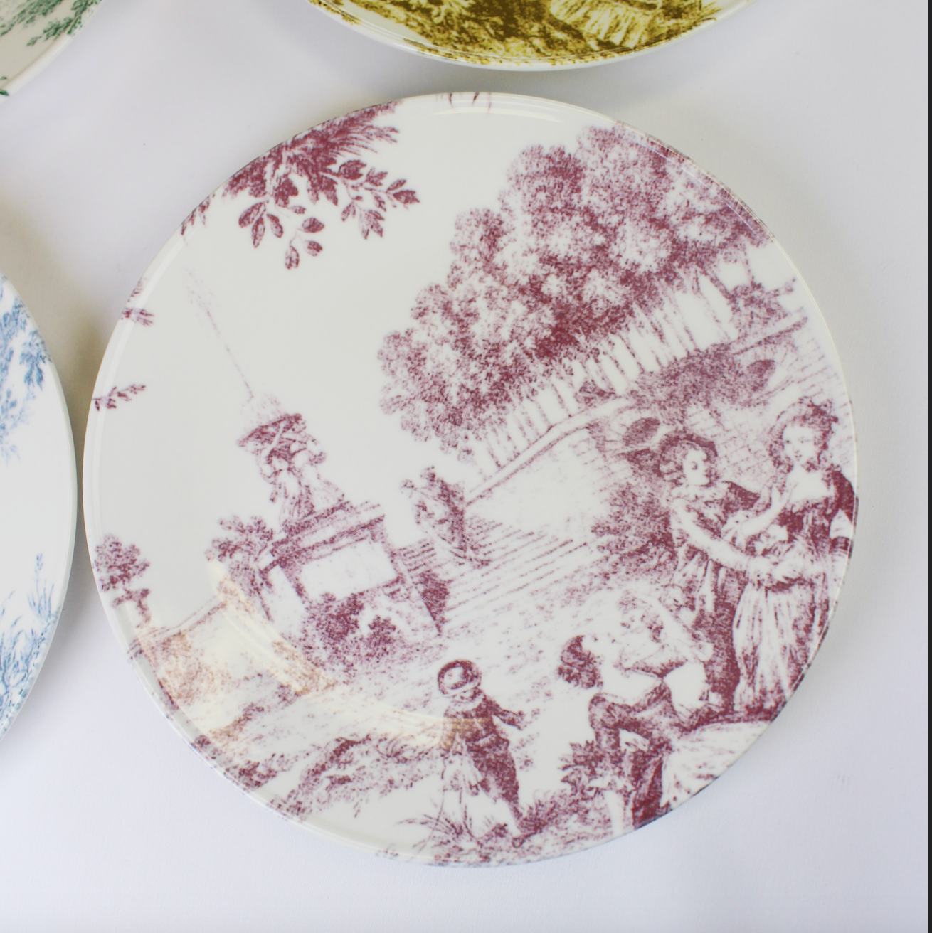 Stoneware Toile Plate