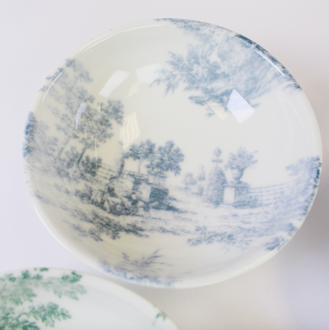 Stoneware Toile Bowl
