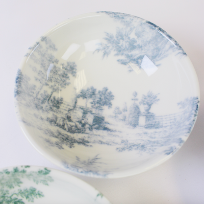 Stoneware Toile Bowl