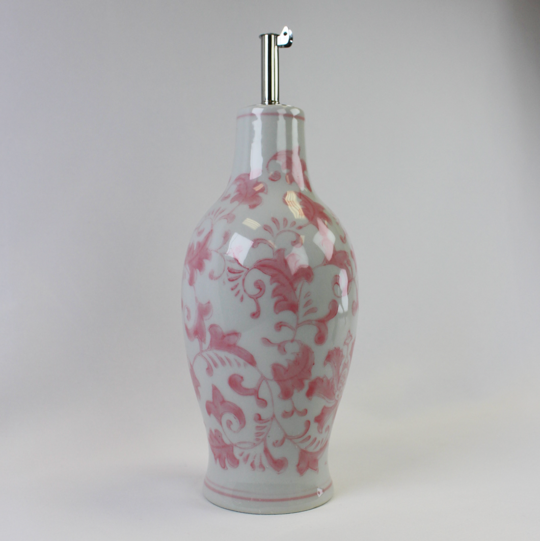 Pink Chinoiserie Oil Cruet