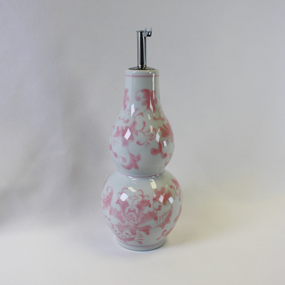 Pink Chinoiserie Oil Cruet
