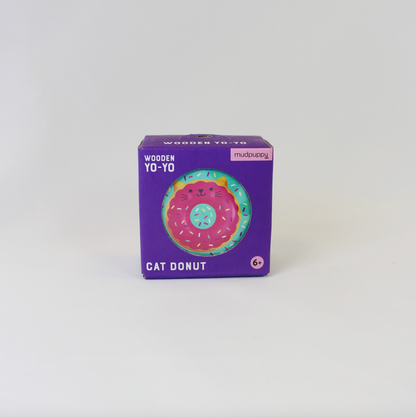 Cat Donut Wooden Yo-Yo