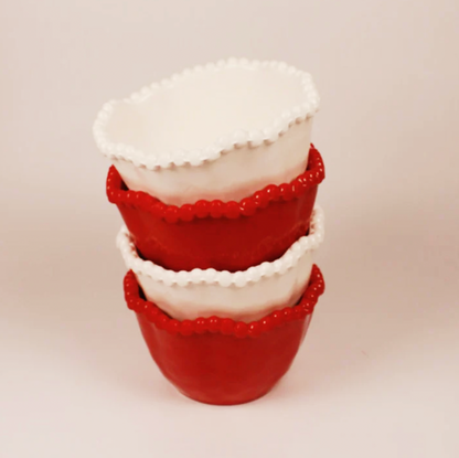 Scalloped Melamine Dipping Bowls