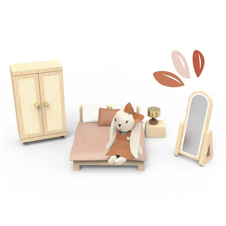 Dollhouse Bathroom Set with Bunny