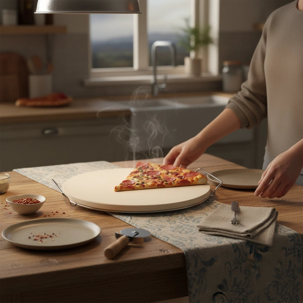15" Round Pizza Stone With Rack