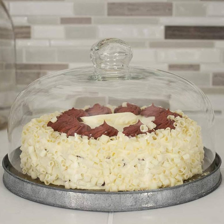 Dessert Cloche with Metal Base